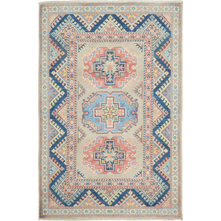 Tappeto Kazak Afghanistan 86x130 Beige Grigio C