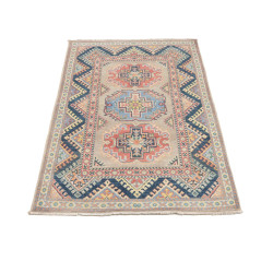 Tappeto Kazak Afghanistan 86x130 Beige Grigio C
