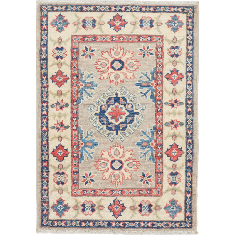 Tappeto Kazak Afghanistan 62x90 Grigio Beige Bl