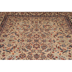 Tappeto Kashan Persia 308x480 Crema Blu Navy Ro