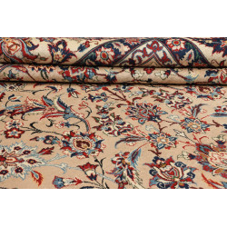 Tappeto Kashan Persia 308x480 Crema Blu Navy Ro