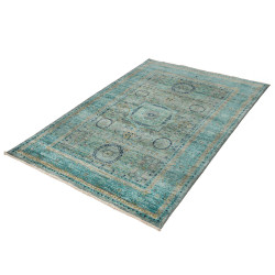 Tappeto Mamlouk Pakistan 123x179 Turchese Oro B