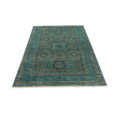 Tappeto Mamlouk Pakistan 123x179 Turchese Oro B