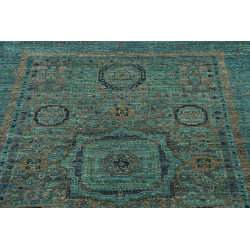 Tappeto Mamlouk Pakistan 123x179 Turchese Oro B