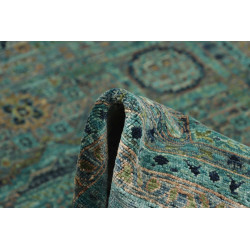 Tappeto Mamlouk Pakistan 123x179 Turchese Oro B