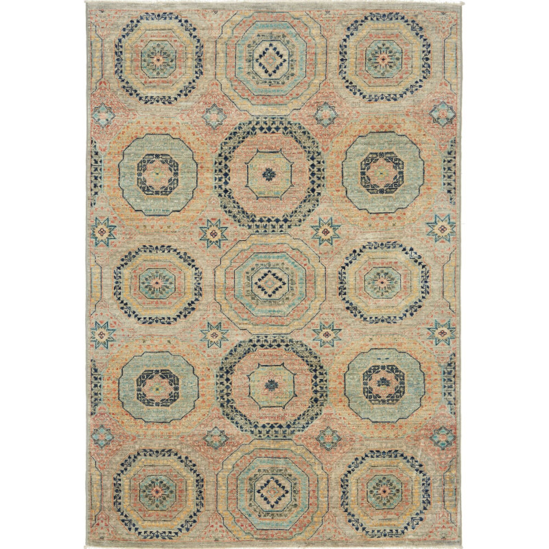 Tappeto Mamlouk Pakistan 123x179 Grigio Beige C