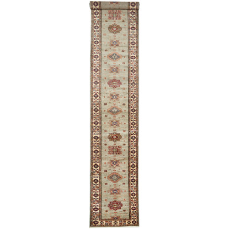 Tappeto Kazak Fine Pakistan 82x576 Verde Salvia