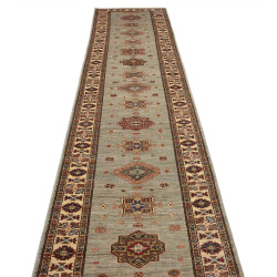 Tappeto Kazak Fine Pakistan 82x576 Verde Salvia