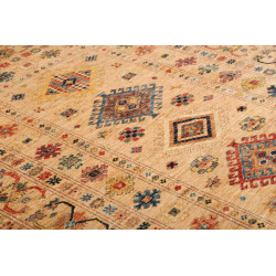 Tappeto Kazak Fine Pakistan 150x209 Beige Rosso