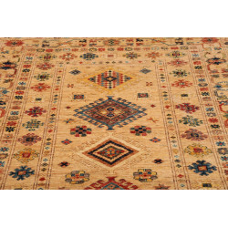 Tappeto Kazak Fine Pakistan 150x209 Beige Rosso