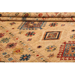 Tappeto Kazak Fine Pakistan 150x209 Beige Rosso