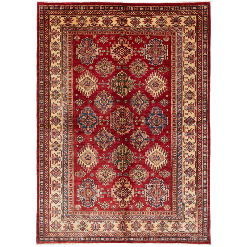 Tappeto Kazak Fine Pakistan 180x250 Rosso Borde