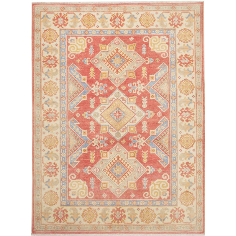 Tappeto Kazak Afghanistan 150x202 Rosso Terraco
