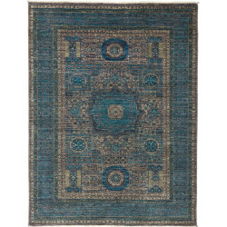 Tappeto Mamlouk Pakistan 133x174 Blu Ottanio Gr