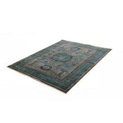 Tappeto Mamlouk Pakistan 133x174 Blu Ottanio Gr