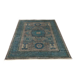 Tappeto Mamlouk Pakistan 133x174 Blu Ottanio Gr
