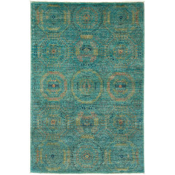 Tappeto Mamlouk Pakistan 124x189 Turchese Oro A