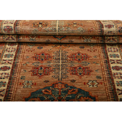 Tappeto Kazak Fine Pakistan 82x296 Marrone Terr