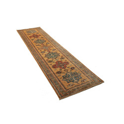 Tappeto Kazak Fine Pakistan 74x303 Ocra Blu Pet