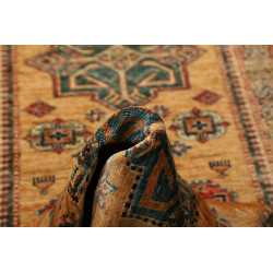 Tappeto Kazak Fine Pakistan 74x303 Ocra Blu Pet