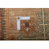 Tappeto Kazak Fine Pakistan 74x303 Ocra Blu Pet