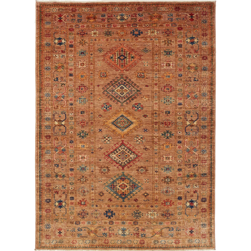 Tappeto Kazak Fine Pakistan 147x205 Terracotta