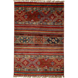 Tappeto Samarkand Pakistan 99x148 Rosso Bordeau