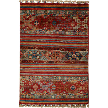Tappeto Samarkand Pakistan 99x148 Rosso Bordeau
