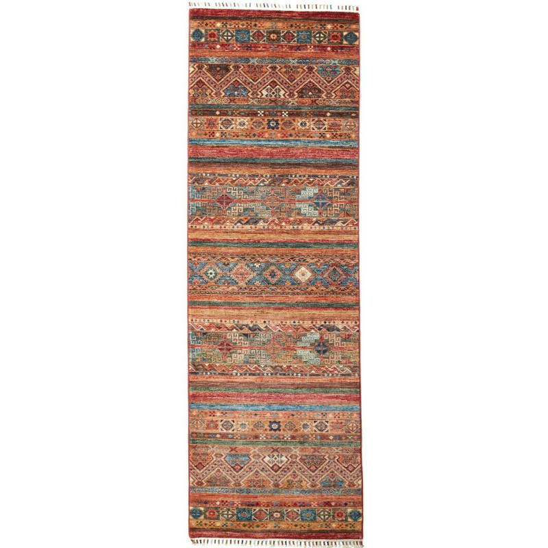 Tappeto Samarkand Pakistan 81x251 Terracotta Bl