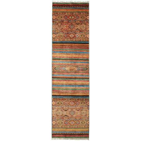 Tappeto Samarkand Pakistan 82x306 Arancio Terra
