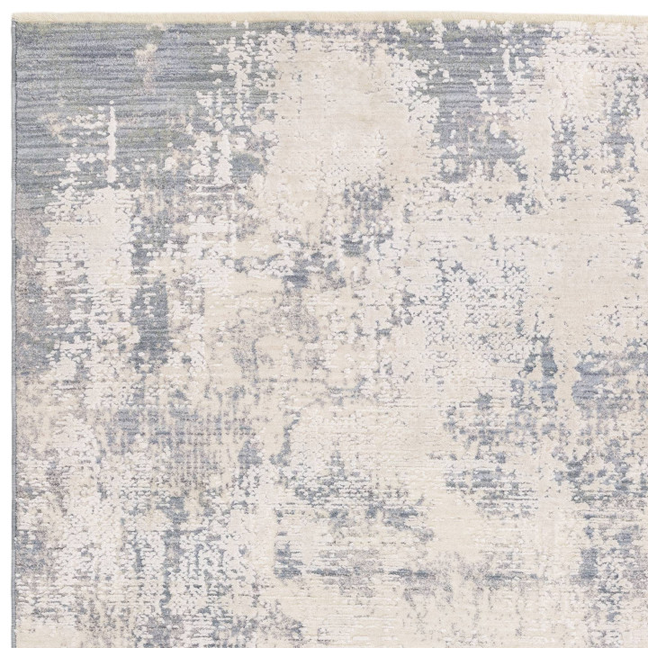 Tappeto Seville astratto beige e azzurro polvere