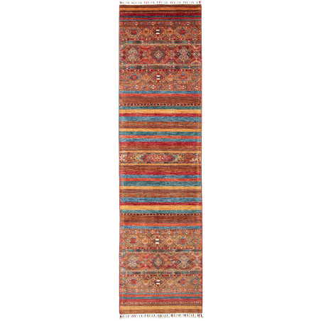 Tappeto Samarkand Pakistan 81x307 Rosso Arancio