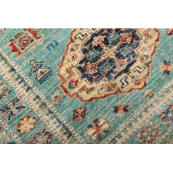 Tappeto Kazak Fine Pakistan 83x250 Turchese Bei