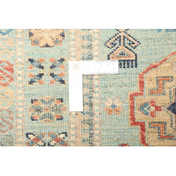 Tappeto Kazak Fine Pakistan 83x250 Turchese Bei