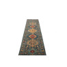 Tappeto Tribal Pakistan 80x298 Blu Petrolio Ara
