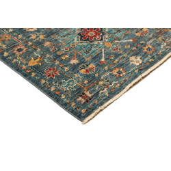 Tappeto Tribal Pakistan 80x298 Blu Petrolio Ara