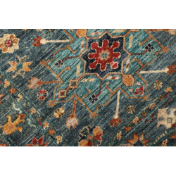 Tappeto Tribal Pakistan 80x298 Blu Petrolio Ara