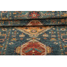 Tappeto Tribal Pakistan 80x298 Blu Petrolio Ara