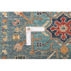 Tappeto Tribal Pakistan 80x298 Blu Petrolio Ara