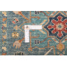 Tappeto Tribal Pakistan 80x298 Blu Petrolio Ara