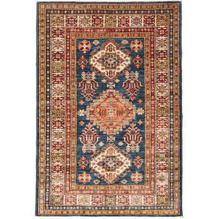 Tappeto Kazak Fine Pakistan 100x147 Blu Profond