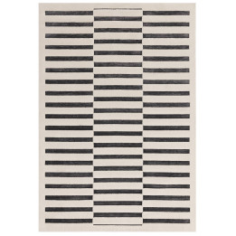 Rug Valley geometric white and anthracite 120x17