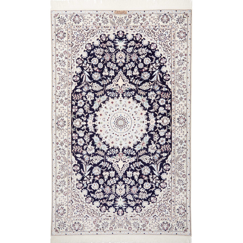 Tappeto Nain 6la Persia 120x195 Blu Notte Bianc