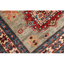Tappeto Kazak Fine Pakistan 79x243 Verde Polver