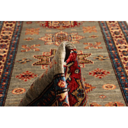 Tappeto Kazak Fine Pakistan 79x243 Verde Polver