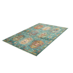 Tappeto Tribal Pakistan 126x189 Turchese Rosso