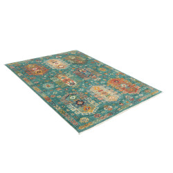 Tappeto Tribal Pakistan 126x189 Turchese Rosso