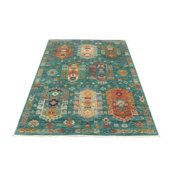 Tappeto Tribal Pakistan 126x189 Turchese Rosso