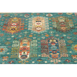 Tappeto Tribal Pakistan 126x189 Turchese Rosso