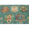 Tappeto Tribal Pakistan 126x189 Turchese Rosso